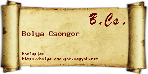 Bolya Csongor névjegykártya